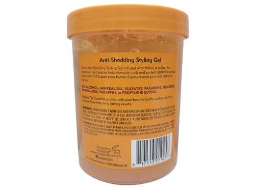 Cantu Shea Butter Maximum Hold Anti-Shedding Styling Gel w Honey 18.5oz (2-Pack) - Picture 3 of 4