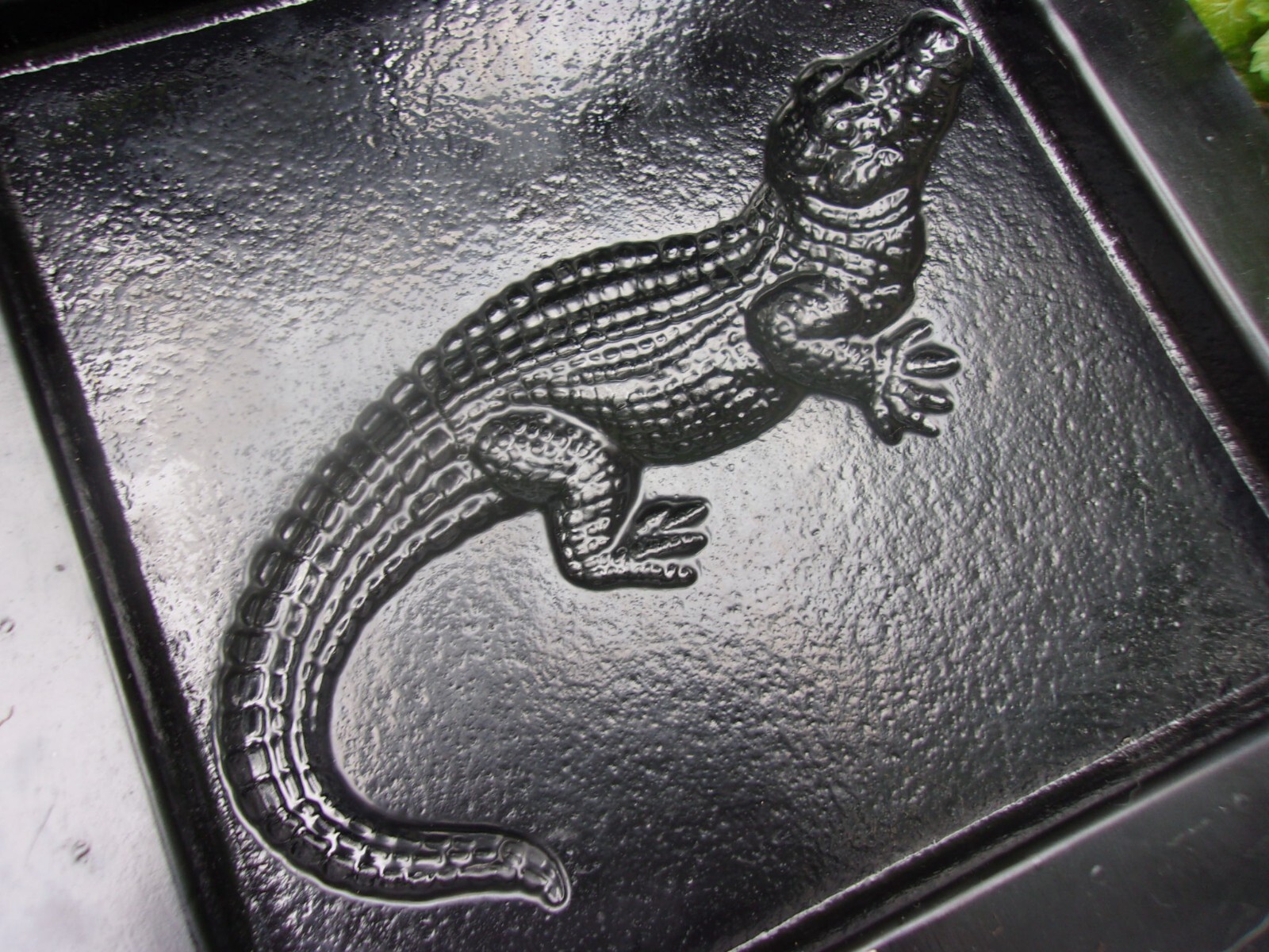 Alligator tile plastic mold plaster cement resin wax mould 6" x 6" x 1/3"