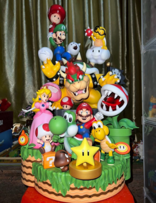 Ancienne Statue Super Mario En Résine – T Studio Collections – Diorama 62 Cm