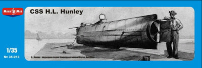 Confederate Submarine CSS H. L. Hunle Plastic model kit 1/35 Mikro Mir 35-013