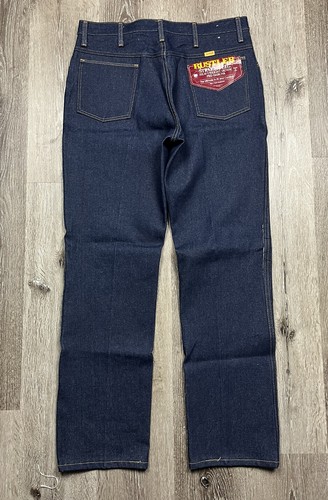 NWT Vintage 70s 80s Rustler Straight Leg Heavyweight Denim Jeans 36x32 Talon Zip - Picture 5 of 7