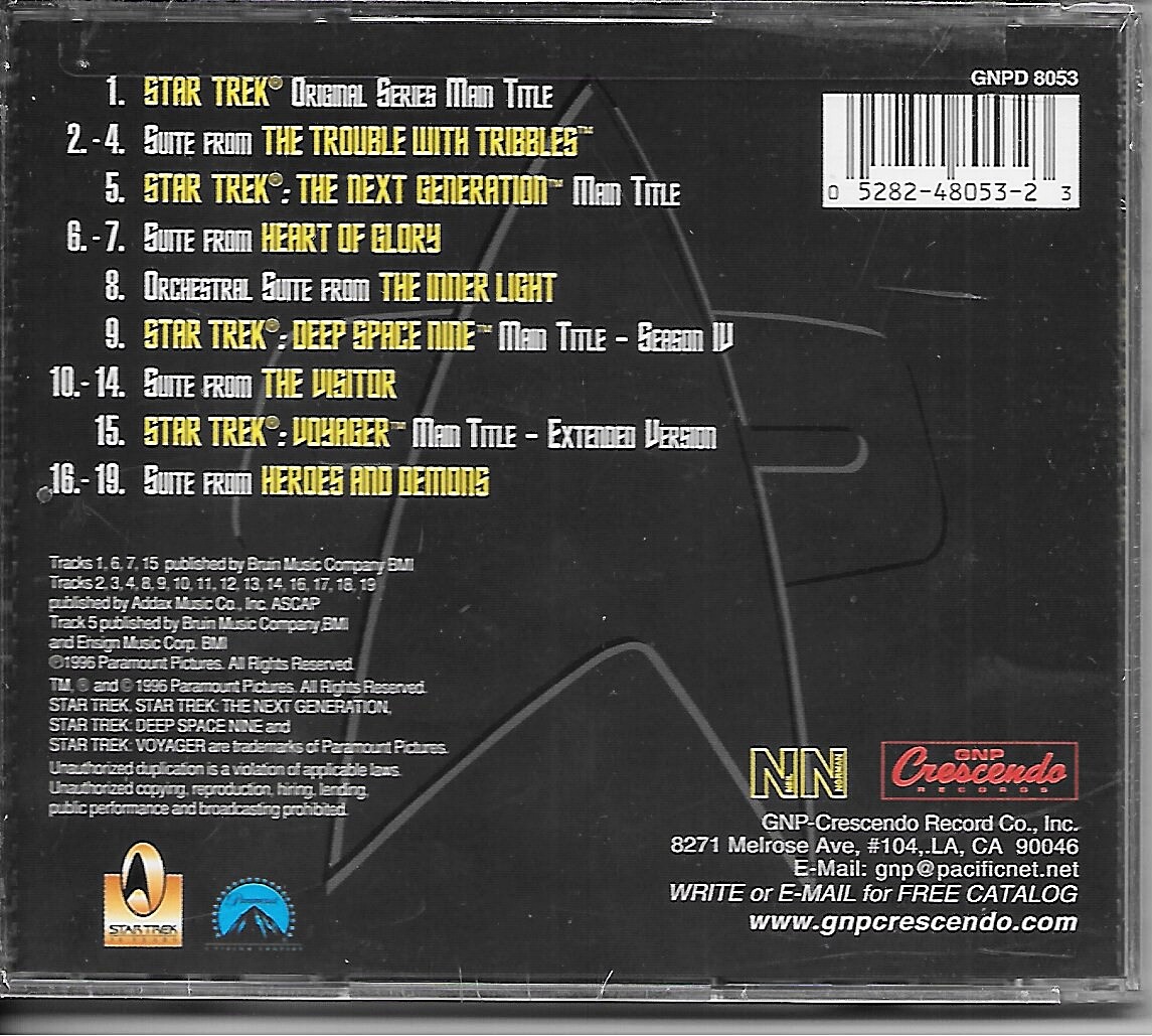 クラシック STAR TREK Volume 1 CD Star Trek TOS Soundtrack Vol 1 - The Cage / No Man