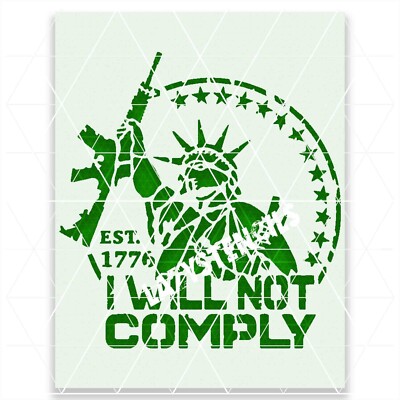 Second Amendment Stencil   2nd Amendment, Gun Rights, Patriotic, USA, Freedom