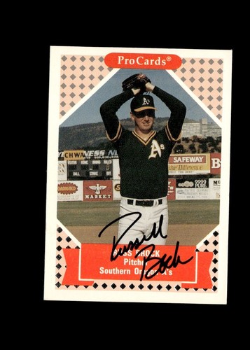 Russ Brock 1991 ProCards Oregon A's authentic autographed card - 第 1/2 張圖片