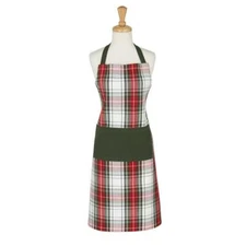 CHRISTMAS Chef's Apron -Cotton PLAID **CHEF'S APRON -by DII  *Brand NEW!   29334