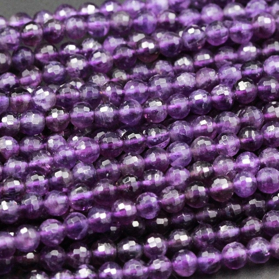 Pulsera Amatista Natural Cristal Púrpura Pulsera Curativa Estilo Delicado Foto 4 de 4