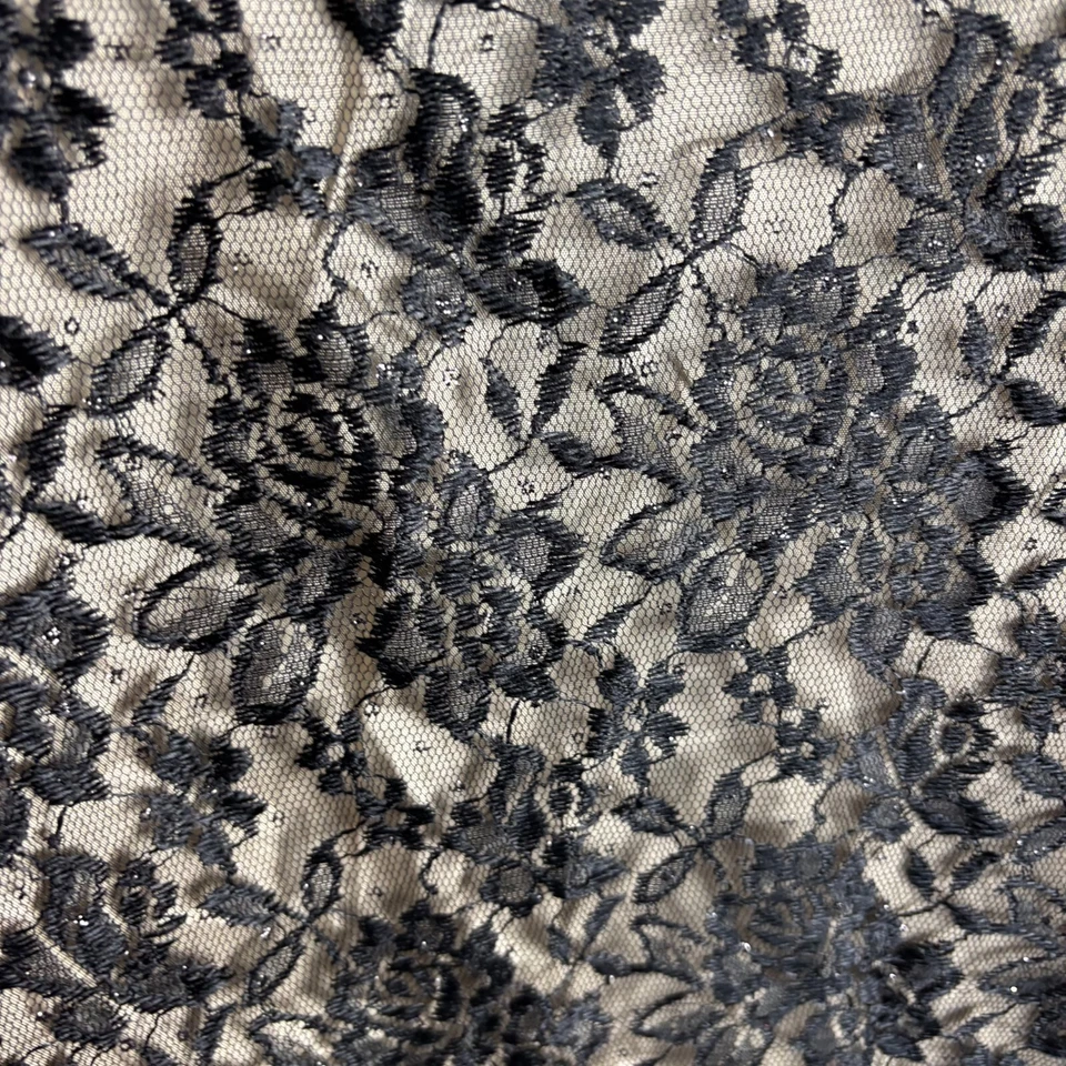 Vestido largo NIKI by Niki Livas para mujer 10 negro de encaje brillante graduación caprichoso Foto 4 de 4