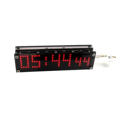 F3.0 WiFi LED Digital Dot Matrix Clock ESP8266 DIY Alarming Clock Module Black