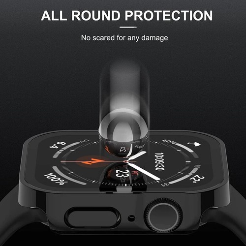 Etui ochronne do Apple Watch 40-49mm szkło hartowane przezroczyste złoto - Zdjęcie 6 z 32