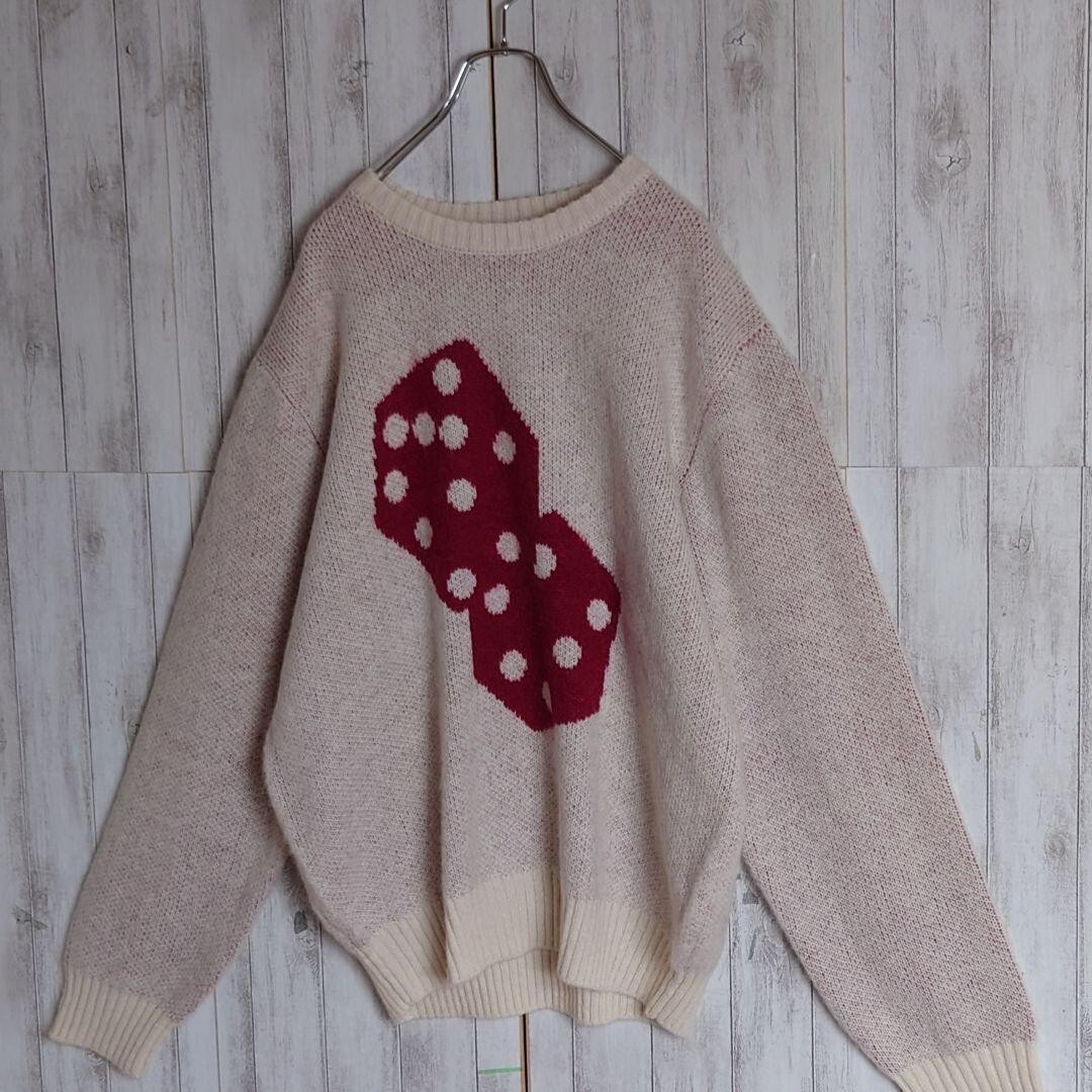 STUSSY Dice Mohair Sweater Knit White Size L Men | eBay