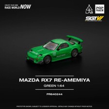 POP RACE MAZDA RX7 RE-AMEMIYA GREEN SGTVI TAIWAN EDITION PR640244 ~ 1/64