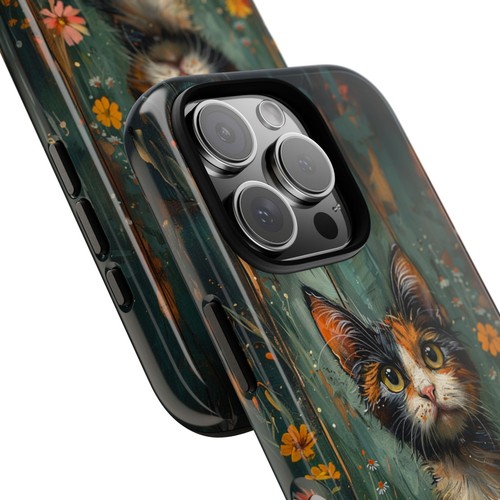 For iPhone | Samsung Galaxy | Pixel Phone Case - Calico Cat Flowers Pastel - 第 14/256 張圖片