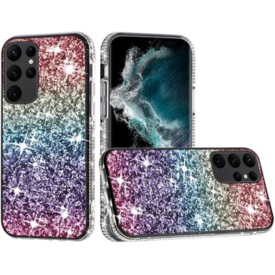 For Samsung S23 Ultra Decorative Glitter with Diamond All Around Hybrid - C Styl