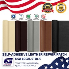 Multiple Sizes Self-Adhesive Leather Repair Patch Kit For Sofa Car Seat Couch US