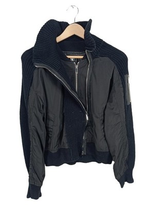 NÜ Denmark Bomberjacke Gr.34 Schwarz Stehkragen Reißverschluss