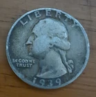 1939-D Washington Quarter 25C Silver Key Date Nice Details