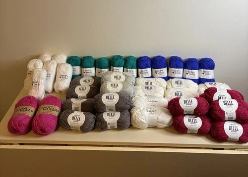 LOT OF 44 Drops Yarn Assorted Cotton Saffron - product listing photo