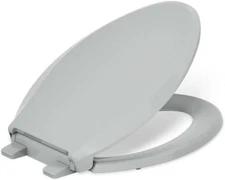 KOHLER 4636-RL-95 Cachet ReadyLatch Elongated Toilet Seat Elongated, Ice Gray 