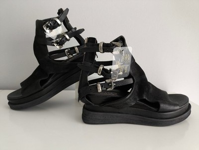 Neu !! A.S.98 Airstep Sandalen Gr. 36 Gladiator Leder schwarz