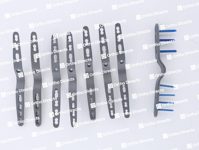 2.7/3.5mm Wrist Fusion Locking Plates L+R Short Bend 118mm W/ Screws 90 Pcs Set