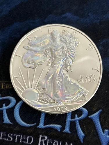 2009 1 Oz Silver American Eagle (Brilliant Uncirculated) Colorized Obverse Gem!!