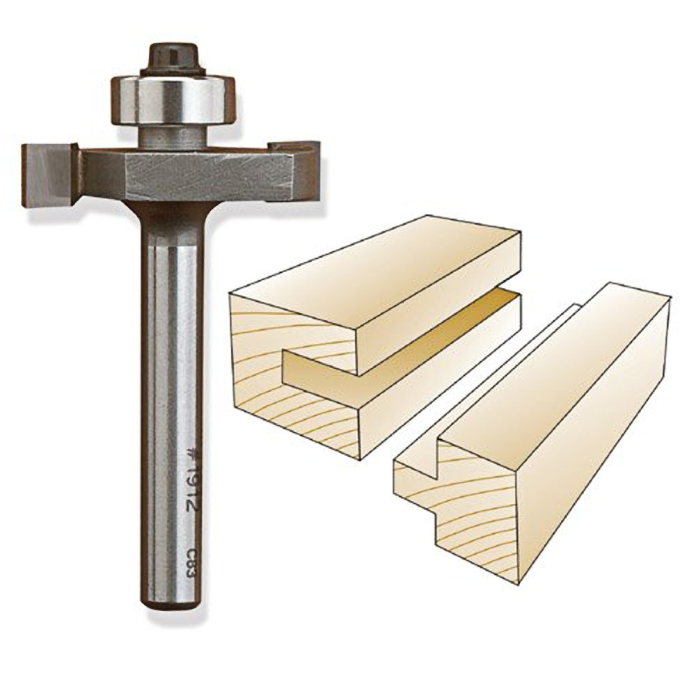 Whiteside Slotting & Rabbeting Bit 1/2 in. SH x 1/8 in. CL x 3/8 in. CD 1906