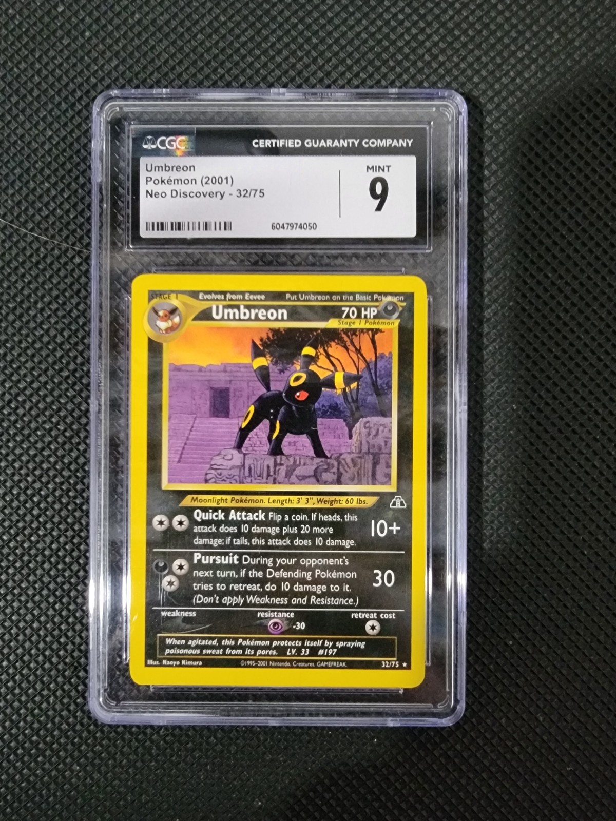 Umbreon Neo Destiny No.197 CGC 9 Pokemon Card.