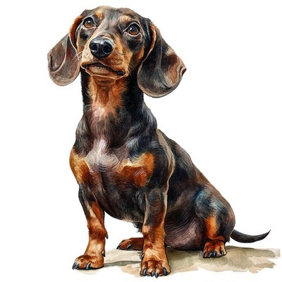 3x Sticker Dackel Autoaufkleber 9x9cm Teckel Dachshund Hund Süß Set