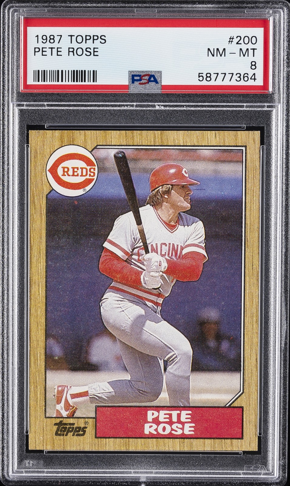 1987 TOPPS #200 PETE ROSE PSA 8