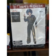 Celebrate Men's Black Disco Shirt - M 32/34 