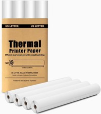Thermal Paper 8.5 x 11 Inch for Portable Printers, BPA-Free, 4 Rolls