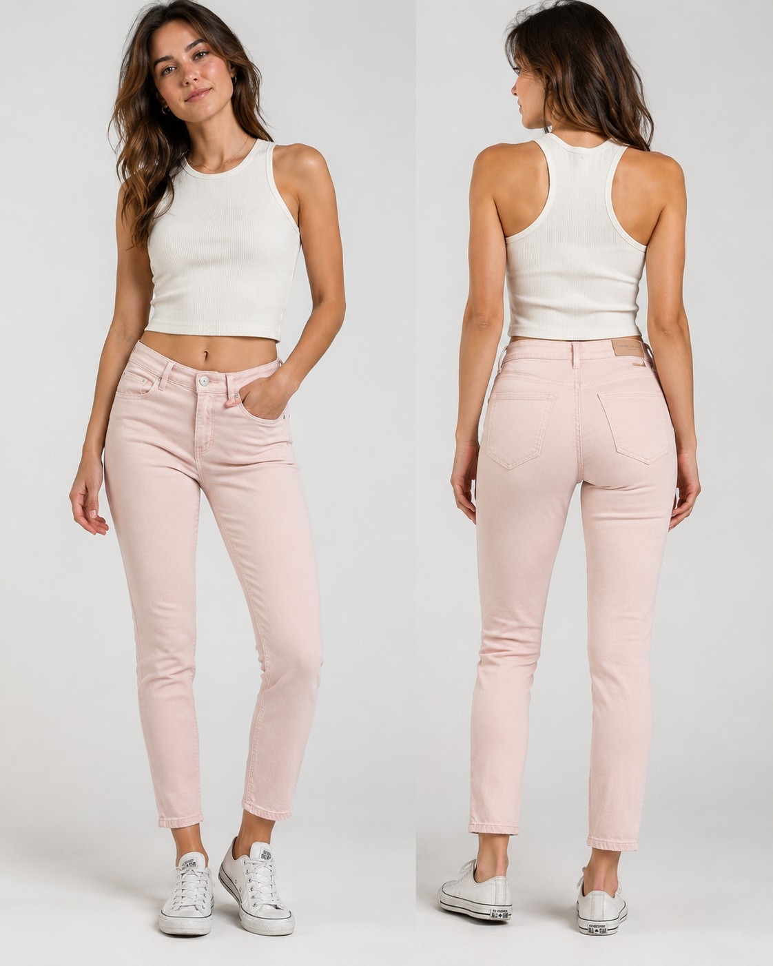 Zara Trafaluc Denim Makers Pink Skinny Jeans Women’s Size 6 Blush Stretch