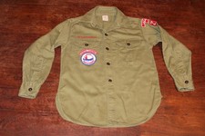 Boy Scouts of America BSA Youth Shirt Small No Size Green Vintage