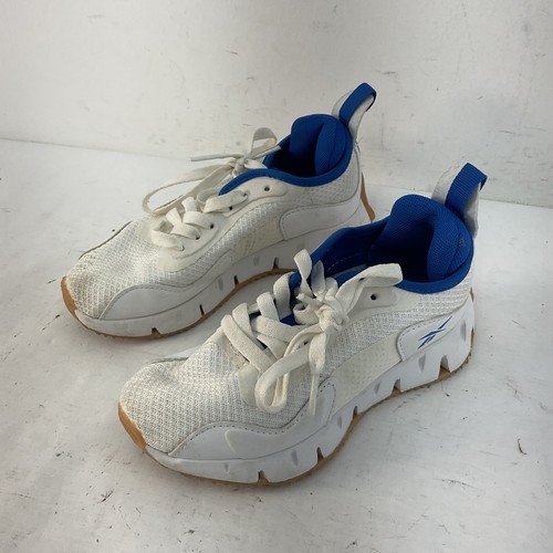 Reebok Zig Dynamica Running Kids Unisex White Sneakers Size 13 Preowned - Imagen 2 de 7
