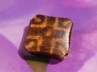 ANCIENT TO ANTIQUE PUMTEK BEAD RARE DIAMOND TABULAR LINE DECORATED BURMESE BEAD — photo 1