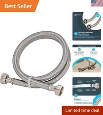 36 Inch Braided Stainless Steel Faucet Connector - 1/2 in. FIP for Easy Install