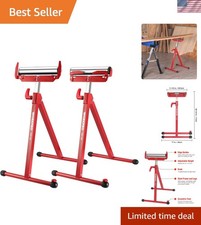 Folding Roller Stand: Adjustable Height 27" to 43" - Heavy Duty 250 LB Capacity