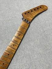 floyd rose nut Banana head 24 frets Roasted flame Maple guitar neck 25.5inch