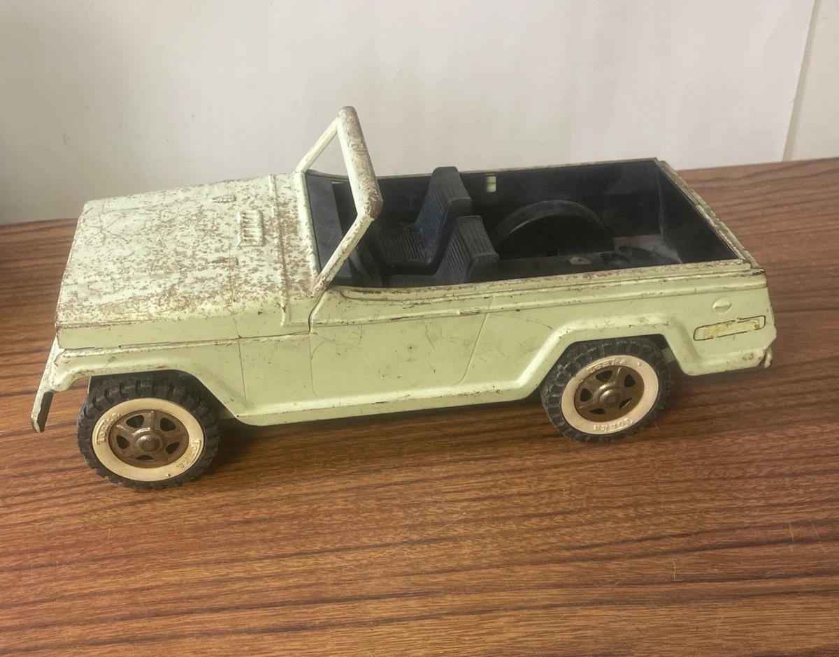 Tonka Jeep ブリキ ミニカー トレーラー付き Tonka Jeep 1960 Year of Manufacture Vintage Manufacture Diecast