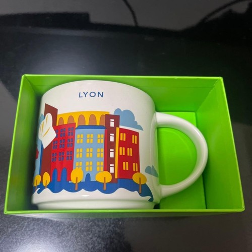 Starbucks Kaffeebecher You Are Here Keramik Lyon France 14oz 414ml Neu - Bild 1 von 3