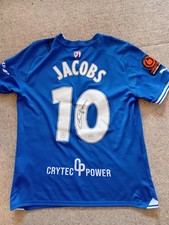 Chesterfield FC Home Shirt 2023/24 Matchworn Signed Michael Jacobs #10 Medium