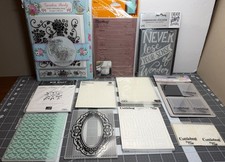 Embossing Folders- Lot of 14-Sizzix, Cuttlebug, Stampin Up others- 1 has stamp