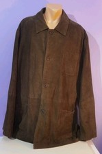Gino Marcello Real leather Goat suede long jacket XL 62 Hunting  country wear 