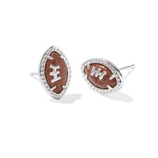 Football Stud Earrings for Women Silver Rugby Earrings Sports Game Team Earrings