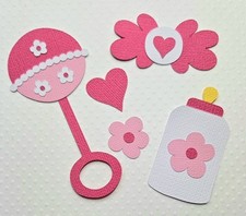 Baby Girl Accessories. Scrapbook, Card making Paper Piecing