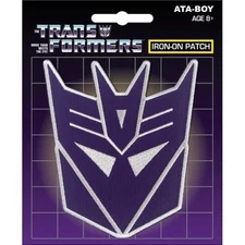 Transformers Decepticon Logo Iron-On Patch 4"x3.5" Official Licensed Embroidered