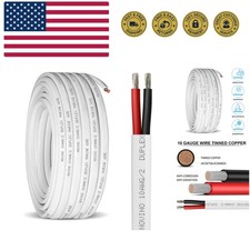 10 Gauge Marine Wire,10 AWG 10ft Duplex Marine Grade Wire Tinned Copper Elect...