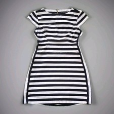 Zara Trafaluc Black and White Striped Sheath Dress - S