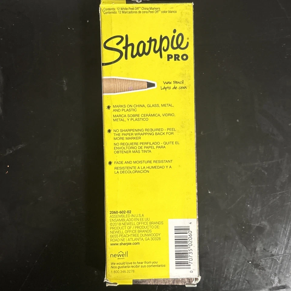 Sharpie Pro White Peel Off China Marker, Grease Pencil, 2060, Box of 12 - Image 3 of 4