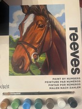Rare vintage Reeves unopened paint by number set paint horse from 1970s. Retro
